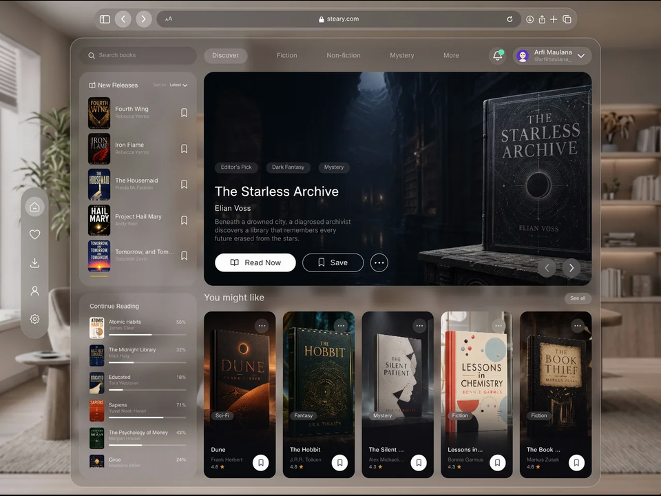 “reading library”｜来源 MotionSites｜原分类 网站