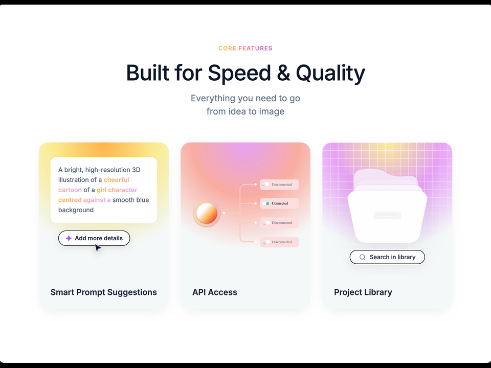 “AI Image Generator UI”｜来源 MotionSites｜原分类 网站